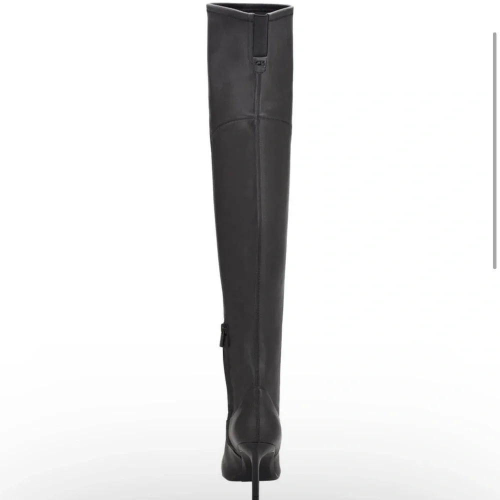 🌸CALVIN KLEIN🌸 Sacha Pointy Toe Stiletto Over-The-Knee Black Boot Size: 8.5 - Picture 2 of 9
